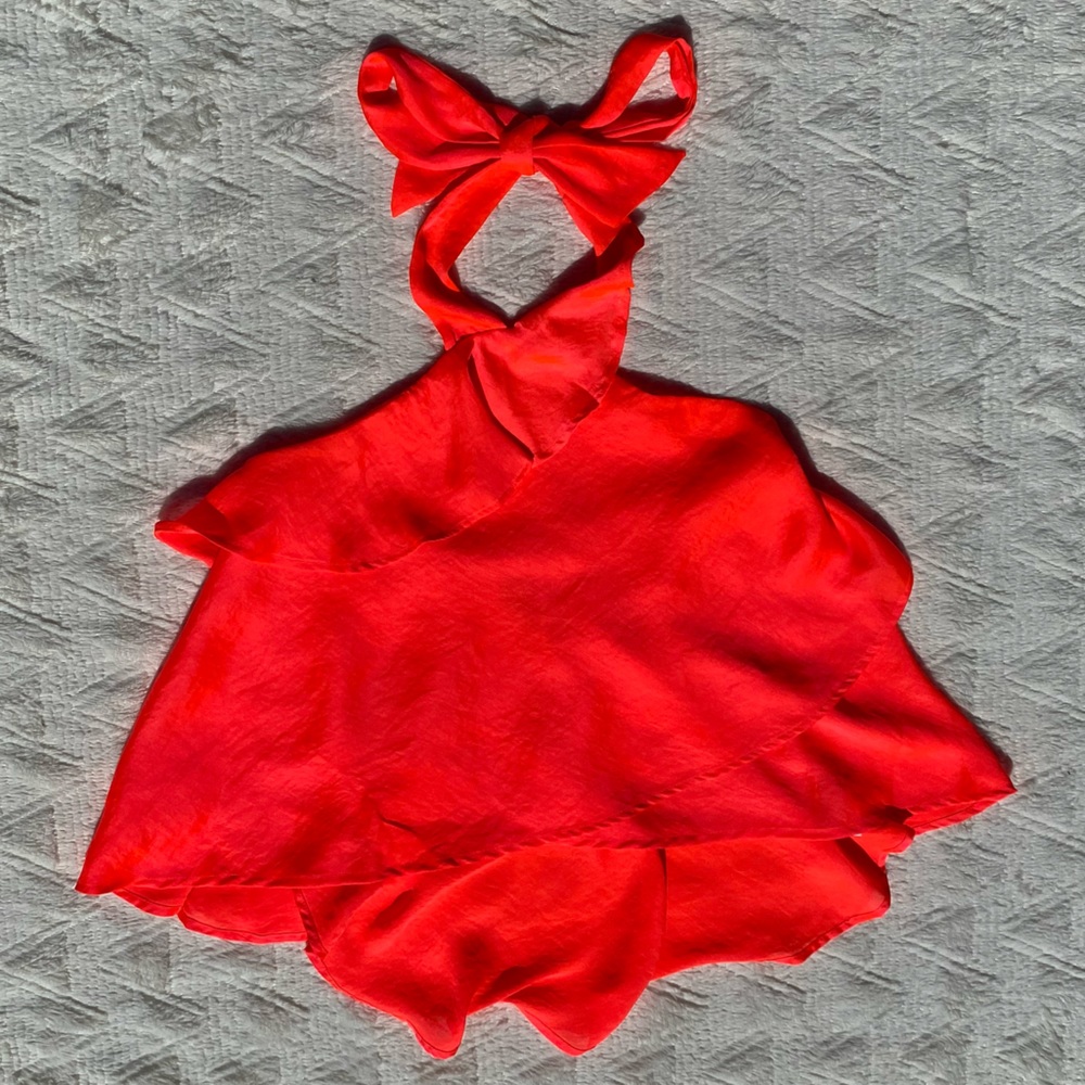 Coral Free People Blouse.